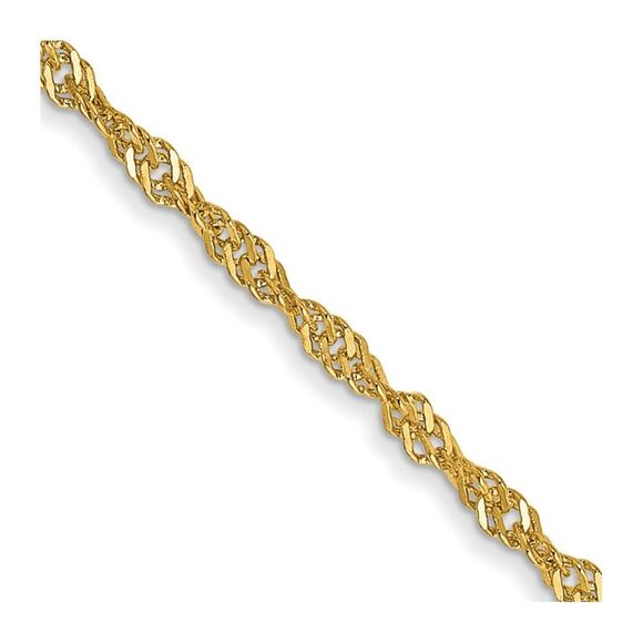 14k Yellow Gold 20 inch 1.40mm Singapore with Spring Ring Clasp Chain,All Products : American Fashion Style Bags On Sale
